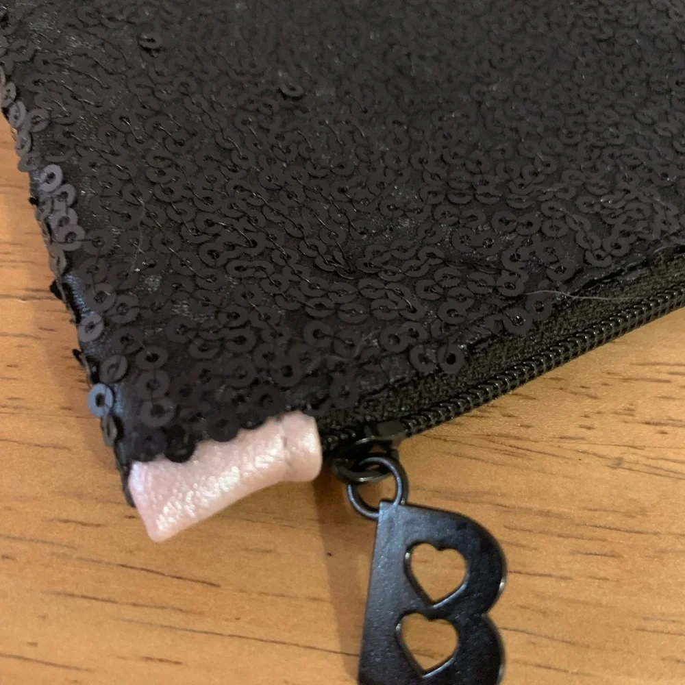 Betty Boop Ipsy Glam Make Up Bag X 2019  Black Sequins